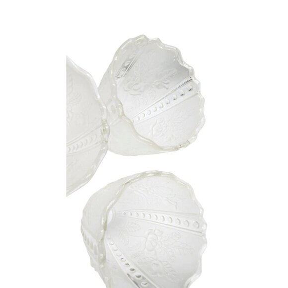 Lamp Bulb Cover, vintage frosted glass ruffled lamp shade replacement light shad - Picture 5 of 6